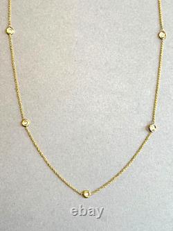ROBERTO COIN Diamonds By The Inch 7-Station Necklace 18K Yellow Gold 18