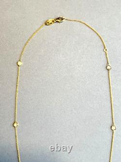 ROBERTO COIN Diamonds By The Inch 7-Station Necklace 18K Yellow Gold 18