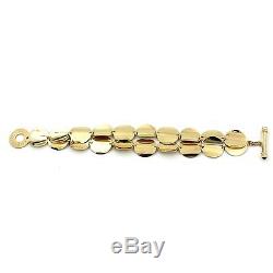 ROBERTO COIN Double Row Disc Toggle Bracelet in 18k Yellow Gold