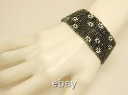 ROBERTO COIN FANTASIA 18K Wh Gold Black Sapphire/Diamond Bracelet 84 Gr. $24.000