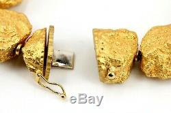 ROBERTO COIN Gold Armband 18K 750er Nugget Design Länge 21cm Italien Italy