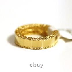 ROBERTO COIN NEW 18K Yellow Gold Band Ring 7