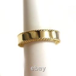 ROBERTO COIN NEW 18K Yellow Gold Band Ring 7