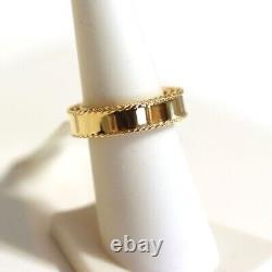 ROBERTO COIN NEW 18K Yellow Gold Band Ring 7