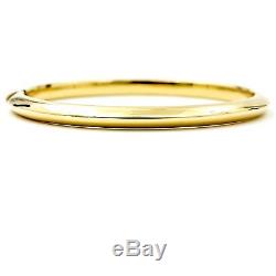 ROBERTO COIN Oval Bangle Bracelet in 18k Yellow Gold, Size Medium 7