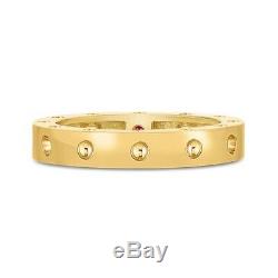 ROBERTO COIN POIS MOI 18KT Yellow Gold Single Row Band Size 6.5 (888533AY6500)