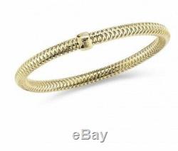 ROBERTO COIN Primavera Yellow Gold Flex Bracelet 18K Made in Italy