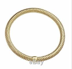 ROBERTO COIN Primavera Yellow Gold Flex Bracelet 18K Made in Italy