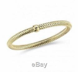 ROBERTO COIN Primavera Yellow Gold Flex Bracelet 18K Made in Italy