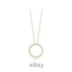ROBERTO COIN Tiny Treasures 18k Yellow Gold Diamond Circle Necklace