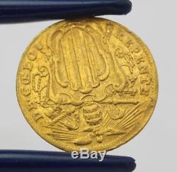 Rare Antique 1742 Zecchio or Ducat Gold Coin XIV