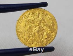 Rare Antique 1742 Zecchio or Ducat Gold Coin XIV