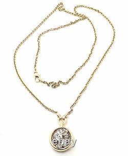 Rare! Bvlgari Bulgari 18k Yellow Gold Ancient Coin 36 Long Link Chain Necklace