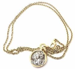 Rare! Bvlgari Bulgari 18k Yellow Gold Ancient Coin 36 Long Link Chain Necklace