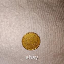 Rare Coin 50 Euro Cent 2002 Italy, Good Condition