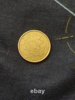 Rare Coin 50 euro cent 2002 Italy Excellent condition