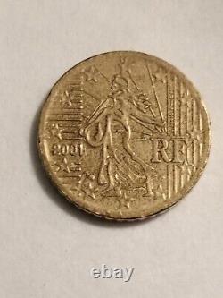 Rare EU Coin Italy 50 Cent Euro Nordic Gold 2001 Errors year of Minting 1st Map