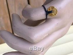 Rare Gucci 18k Gold Coin Ring