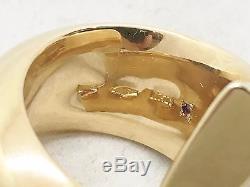 Rare Roberto Coin 18k Yellow Gold Fancy Bypass Ring Size 6 Italy