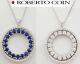 Rare Roberto Coin 3 ct 18K Gold Diamond & Sapphire Double Sided Necklace