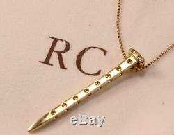 Rare Roberto Coin Pois Moi 18k Yellow Gold Nail Necklace Pendant