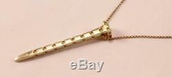 Rare Roberto Coin Pois Moi 18k Yellow Gold Nail Necklace Pendant