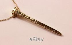 Rare Roberto Coin Pois Moi 18k Yellow Gold Nail Necklace Pendant