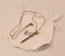 Rare Roberto Coin Pois Moi 18k Yellow Gold Nail Necklace Pendant