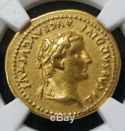 Rare Roman Tiberius Gold AV Aureus Livia Coin 14-37 AD Certified NGC Very Fine $