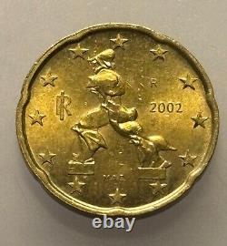 Rare euro coin 20 cents 2002 Italy