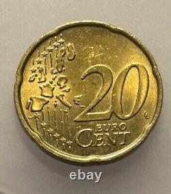 Rare euro coin 20 cents 2002 Italy