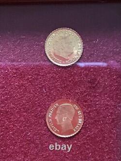 Rare vintage lot 8K solid gold coin with wonderful frame 3 pictures 6 gold coin