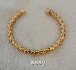 Roberto COIN 18K GOLD CUFF BRACELET AUTHENTIC PREOWNED FITS SIZE 15-16
