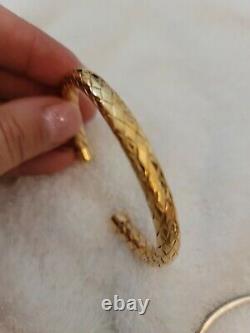 Roberto COIN 18K GOLD CUFF BRACELET AUTHENTIC PREOWNED FITS SIZE 15-16