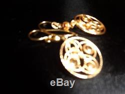 Roberto Coin. 10 ct. T. W. Diamond Circle Drop Earrings in 18kt Yellow Gold