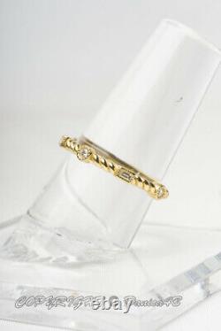 Roberto Coin 18KT Yellow Gold Multi-Shaped Diamond Band Ring Size 6.5