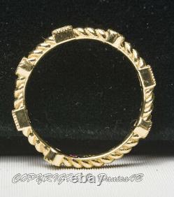 Roberto Coin 18KT Yellow Gold Multi-Shaped Diamond Band Ring Size 6.5