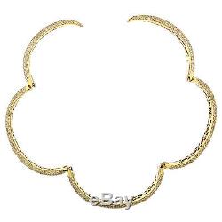 Roberto Coin 18K Gold 18.50ct FANCY Brown Round Diamond Wide Snake Wrap Bracelet