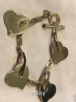 Roberto Coin 18K Gold Charm Heart Bracelet Italy