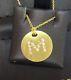 Roberto Coin 18K Gold Disc Necklace With Diamond M NWT & Pouch MSRP $620