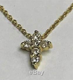 Roberto Coin 18K Gold Tiny Treasures Diamond Ruby Baby Cross Necklace