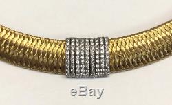 Roberto Coin 18K Gold Woven Silk Collar Necklace with Diamonds