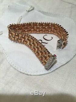 Roberto Coin 18K Rose Gold & 2.03tcw Diamond Bracelet ITALY $15,750 Retail