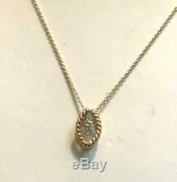 Roberto Coin 18K Rose Gold Diamond Barocco Pendant Necklace New $1,200