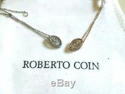 Roberto Coin 18K Rose Gold Diamond Barocco Pendant Necklace New $1,200