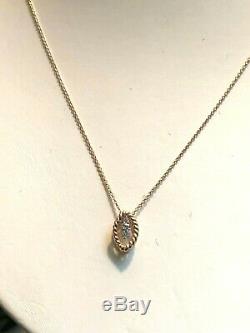 Roberto Coin 18K Rose Gold Diamond Barocco Pendant Necklace New $1,200