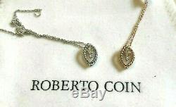 Roberto Coin 18K Rose Gold Diamond Barocco Pendant Necklace New $1,200