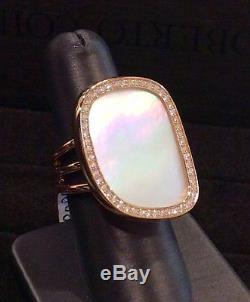 Roberto Coin 18K Rose Gold, Diamond & Mother Of Pearl Ring-NWT & Box MSRP-$3950