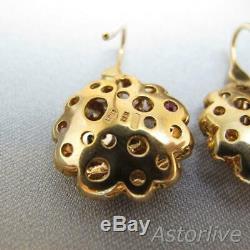 Roberto Coin 18K Rose Gold Mauresque Diamond Open Circle Pierced Earrings #A212