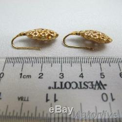 Roberto Coin 18K Rose Gold Mauresque Diamond Open Circle Pierced Earrings #A212